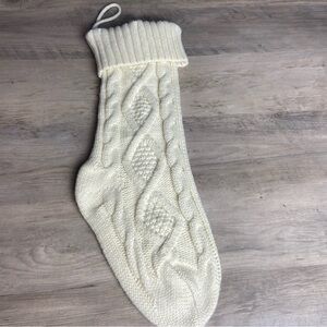 Ivory‎ Cable Knit Christmas Stocking Cream Fishermans Sweater Stocking 17”